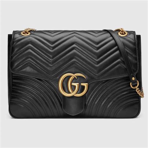 marmont gucci nera|Gucci Marmont large shoulder bag.